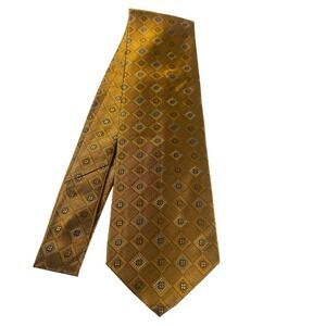 Paul Fredrick Mens 100% Italian Silk Hand Tailored Geometric Pattern Necktie NWT